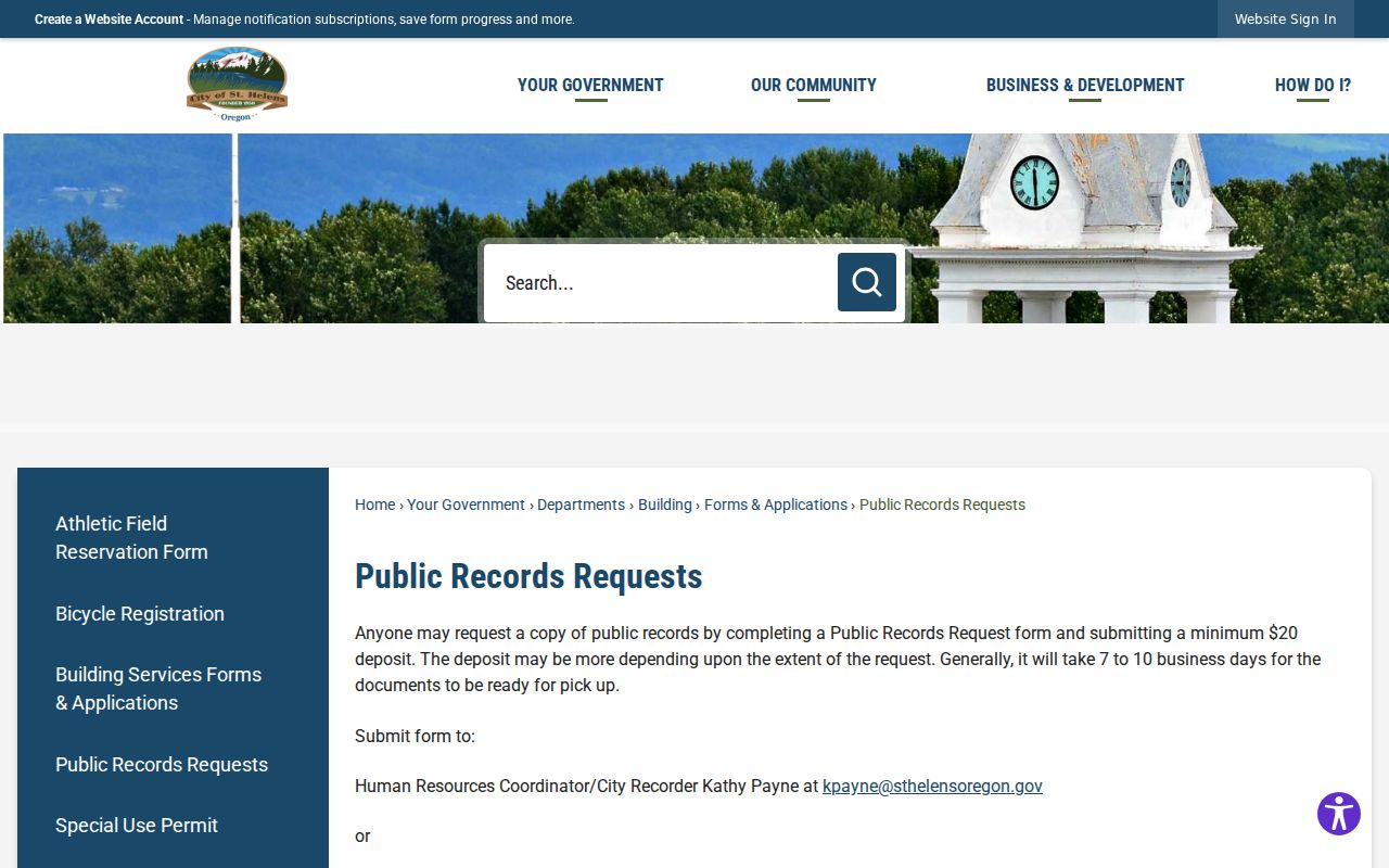 St. Helens police channel for Columbia County arrest records