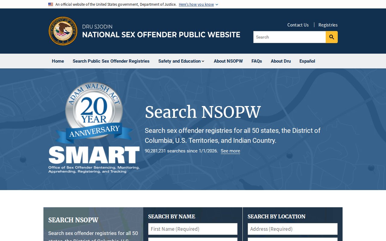 National source for a Columbia County sex offender lookup across state lines